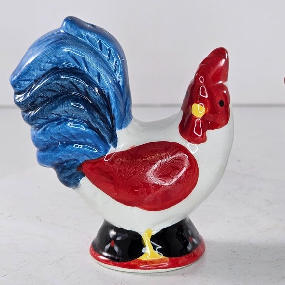 Ornate Chicken Rooster Salt & Pepper Shakers French Country Farmhouse Cottage - Picture 8 of 10